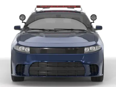 Generic Police Car 01  purchase 3D model