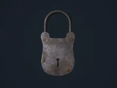 PadLock metal Low-poly 3D model