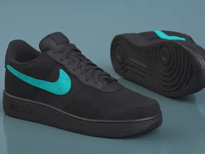  Nike Air Force 1 Low Tiffany Leather Sneakers 