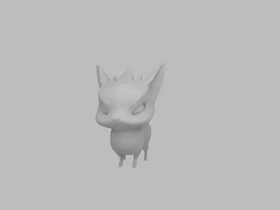 Game ready Fox Low-poly 3D model