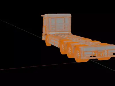 Volvo Electric FMX Chassis Rigged 3D model