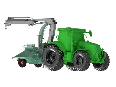 WOOD CHIPPER  HEIZOHACK HM 8-400  Woodcrusher 3D model