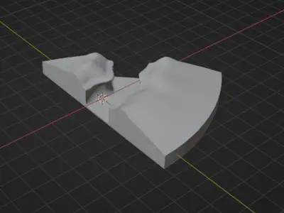 Ukraine trenches Low-poly 3D model