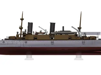USS Olympia C6 1m RC READY 3D print model