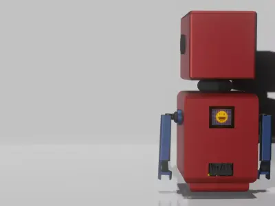 robot - cyberpunk Low-poly 3D model