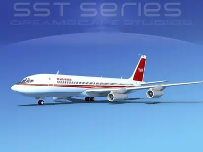 Boeing 707-320 SS Trans World Airways 2 3D model