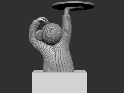 Monkey side table 3D print model