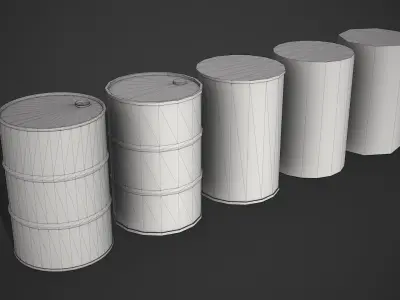 Metal Barrel  Free low-poly 3D model