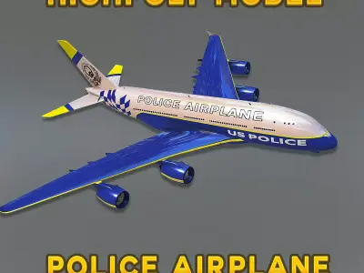 Elite Police Aircraft 3D Model 3D model
