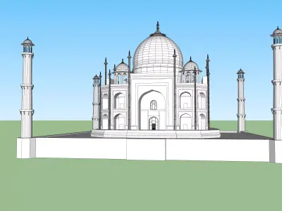 taj mahal  3D model purchase