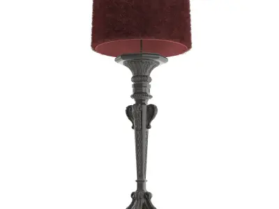 baroque floor lamp 3D model
