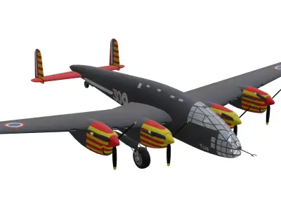 Breguet Bre 482 Low-poly 3D model