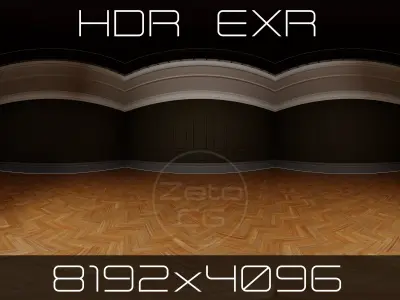 HDRI - Art Museum Gallery Interior 8 - 8192x4096 Low-poly 3D model