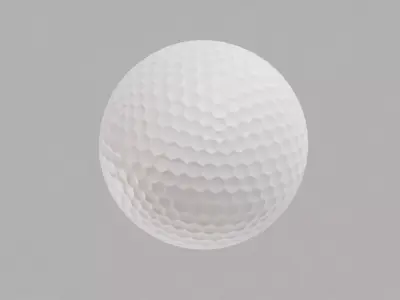 Golf Ball Low-poly 3D model 8