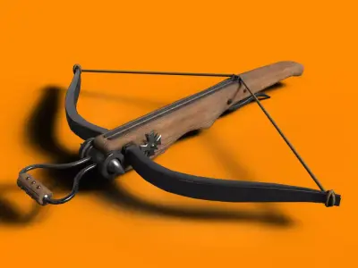 medieval arbalest Low-poly 3D model