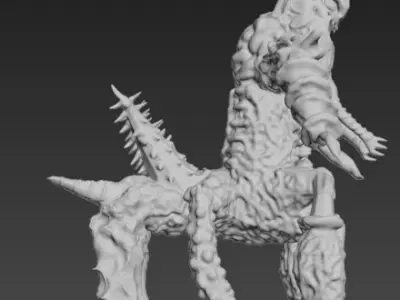 Monster demon with arms and legs 3D print model