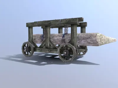 Medieval battering ram Low-poly 3D model by SimonTGriffiths
