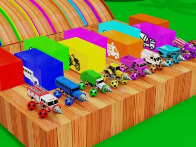 Vehicles Came out from Clay Boxes 3D model
