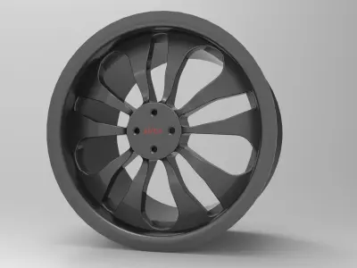 Tire and rim  Free 3D model
