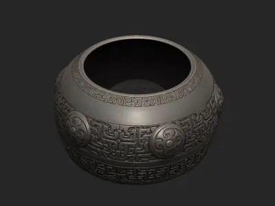 Antique Shang and Zhou bronze vase for print 3D print model
