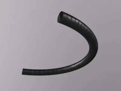 Pipe Brushed Curved Low-poly 3D model