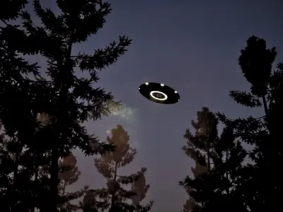 UFO 3D Model disc Low-poly 3D model