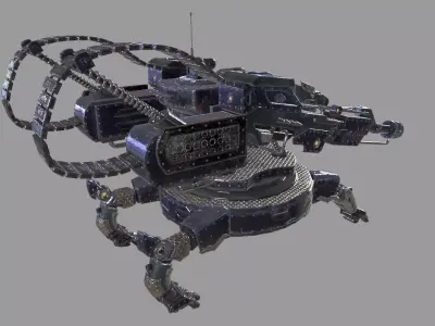 Beast Turret Low-poly 3D model