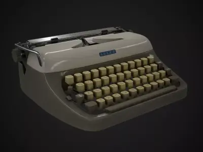 Typewriter Adler Primus Low-poly 3D model