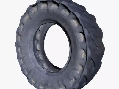 Truck Tire Low-poly 3D model