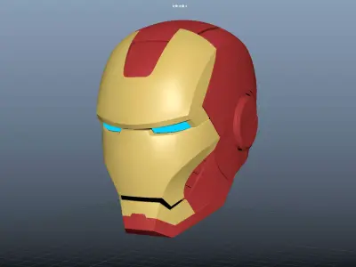 ironman Marvel super hero Helmet realistic highpoly metaverse 3D model