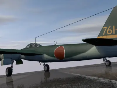 Yokosuka P1Y1 Ginga - aka Frances 3D model