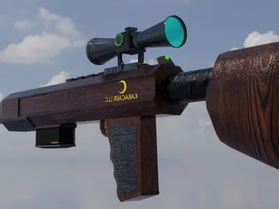 sniper rifle 3D model 21