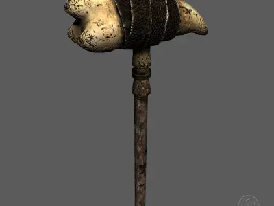 Bone hammer Free low-poly 3D model