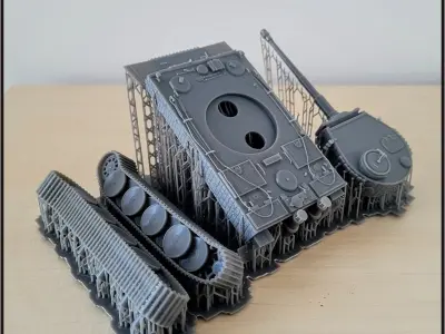 Panzer VI Tiger Ausf E 1943 middle - miniatures tabletop scenery 3D print model