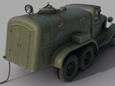 A petrol tanker based on the GAZ-AAA Low-poly 3D model