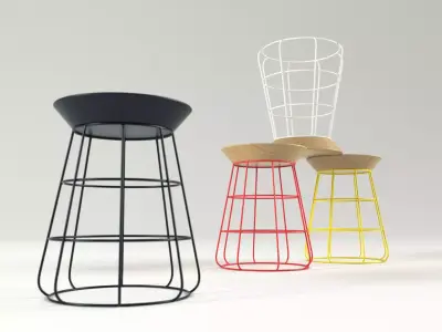 Sidekick Low Stool 3D model