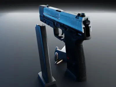 USP Match Low-poly 3D model buy
