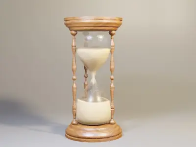 Hourglass with sand in it 3D model