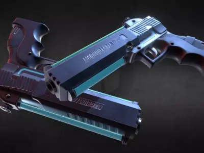 Magnum Laser Low-poly 3D model