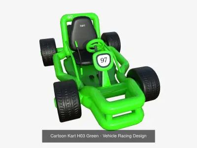 10 Cartoon Kart H Collection - Vehicle Racing Design 3D Model Pack purchase