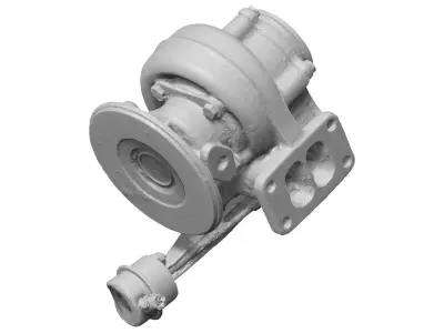 Rusty Turbocharger Raw Scanned 3D model