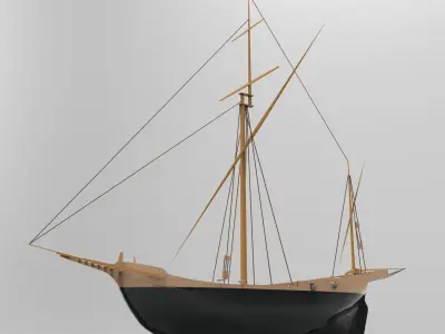 Small Sailboat 3D model