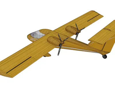 Aeroprakt A-36 Vulcan Low-poly 3D model