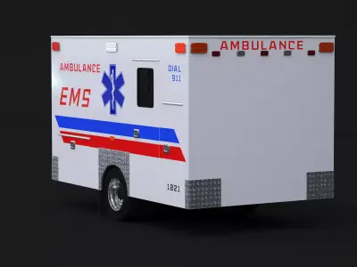 EMS Ambulance Box 3D model