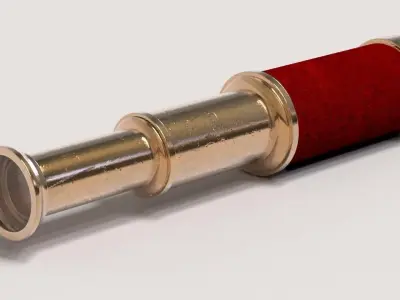 Marine Telescope Low-poly 3D model