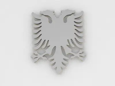 albania eagle for pendant or part 3D print model