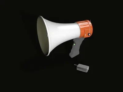 wireless Megaphone  3d Modeling  Low-poly 3D model