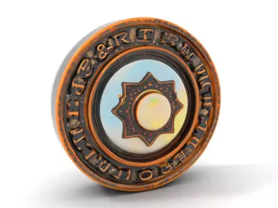 Mystic Rune Amulet model pack Low-poly 3D model