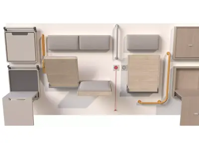 folding chair  Low-poly 3D model