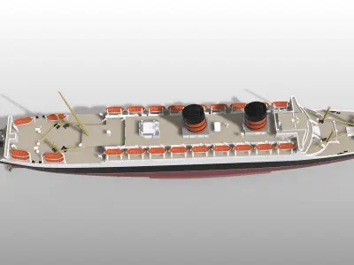RMS MAURETANIA 2 - Cunards ocean liner 3D print ready model 3D print model